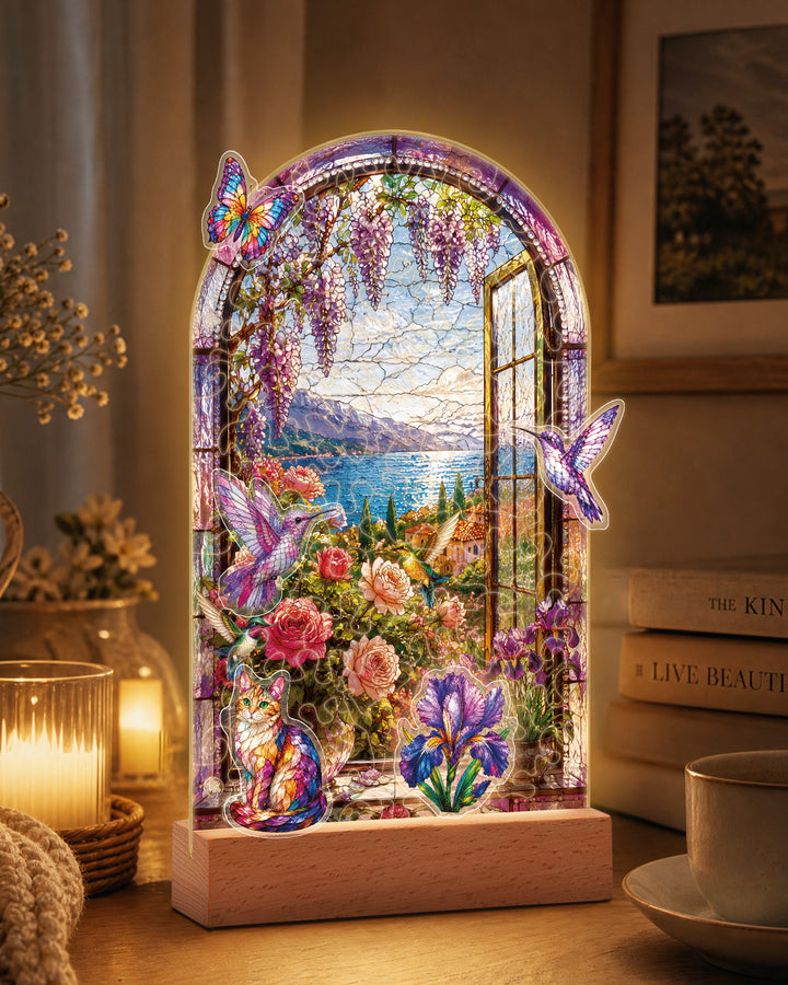 Acrylic Puzzle Landscape Light-Purple Lavender