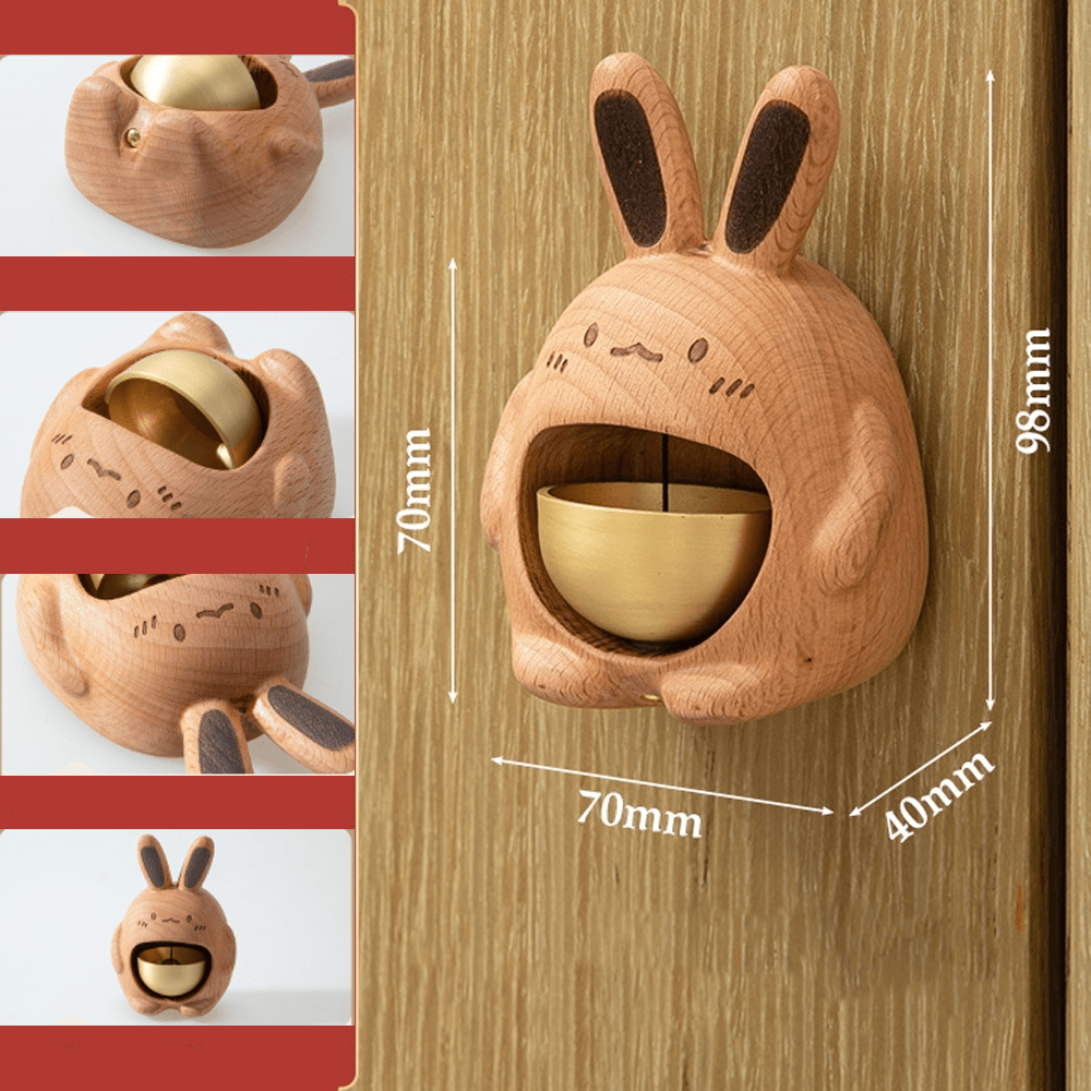 Wooden Rabbit Doorbell