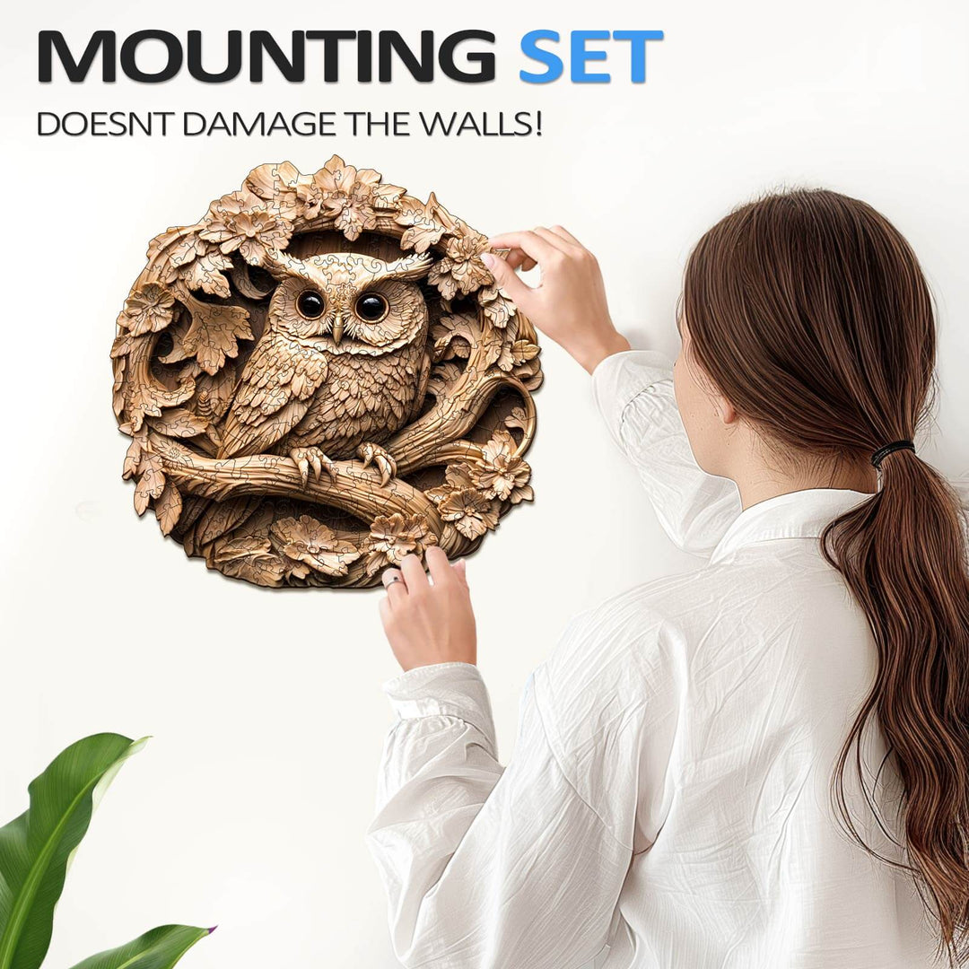 3D Owl-2 Wooden Jigsaw Puzzle