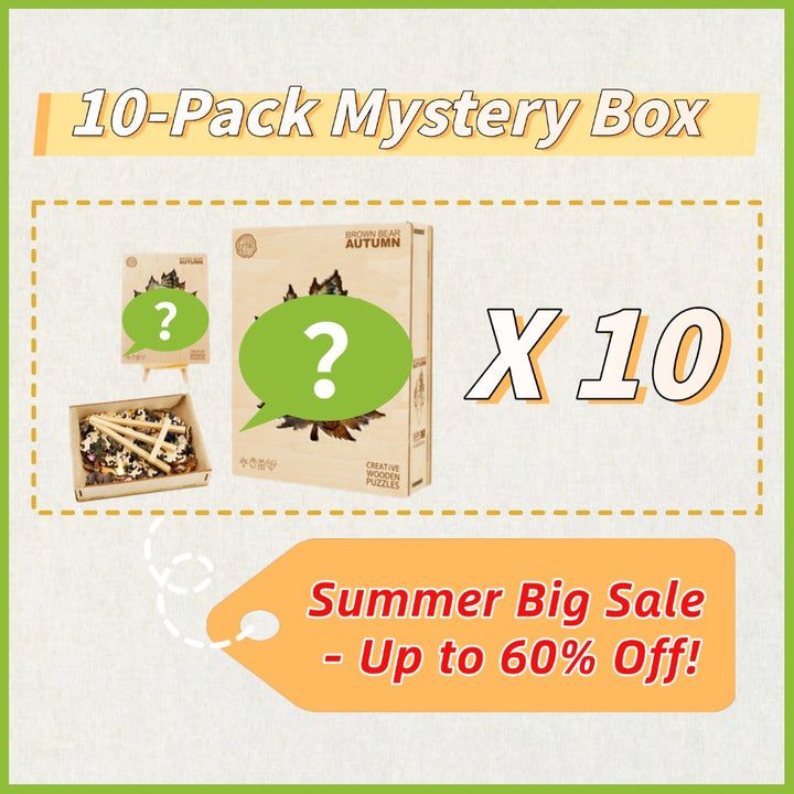 10-Pack Mystery Gift Box: Wooden Puzzle Bestsellers