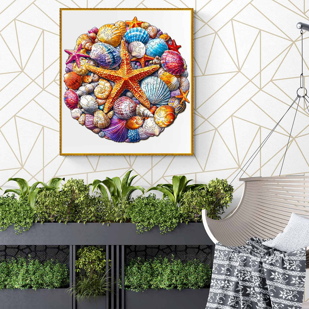 Colorful Shells Wooden Jigsaw Puzzle - Woodbests