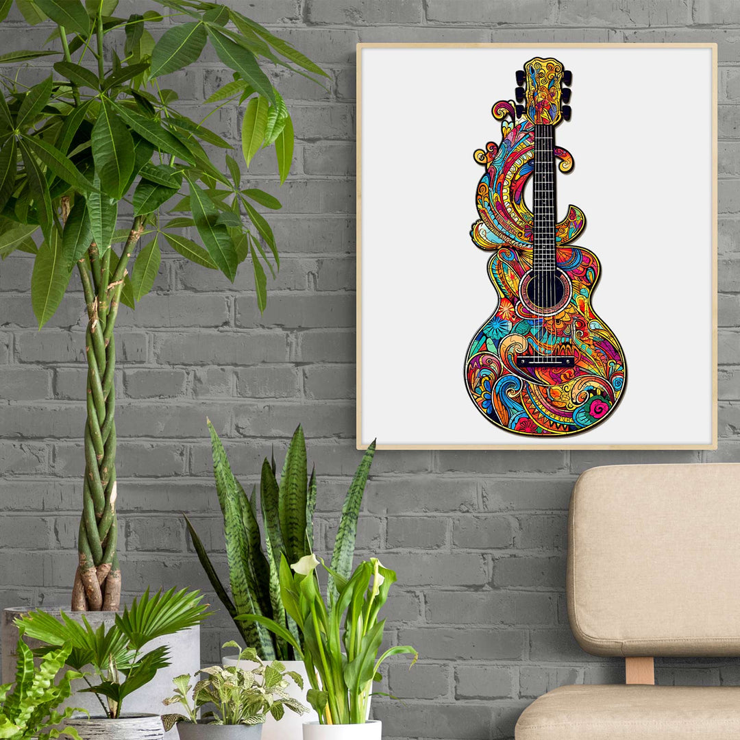 Beautiful Guitar-1 Wooden Jigsaw Puzzle