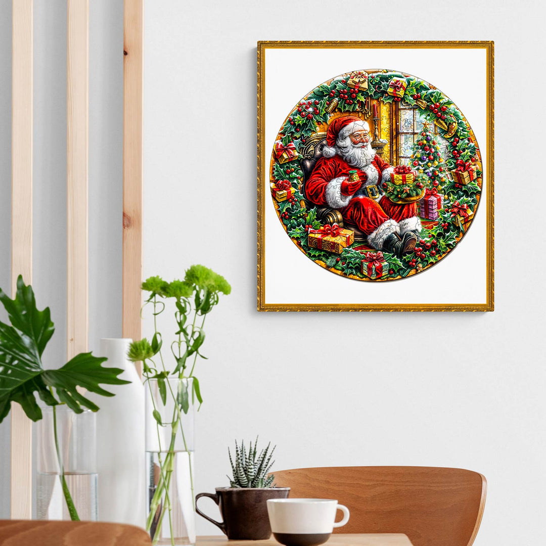 Christmas Wreath Wooden Jigsaw Puzzle