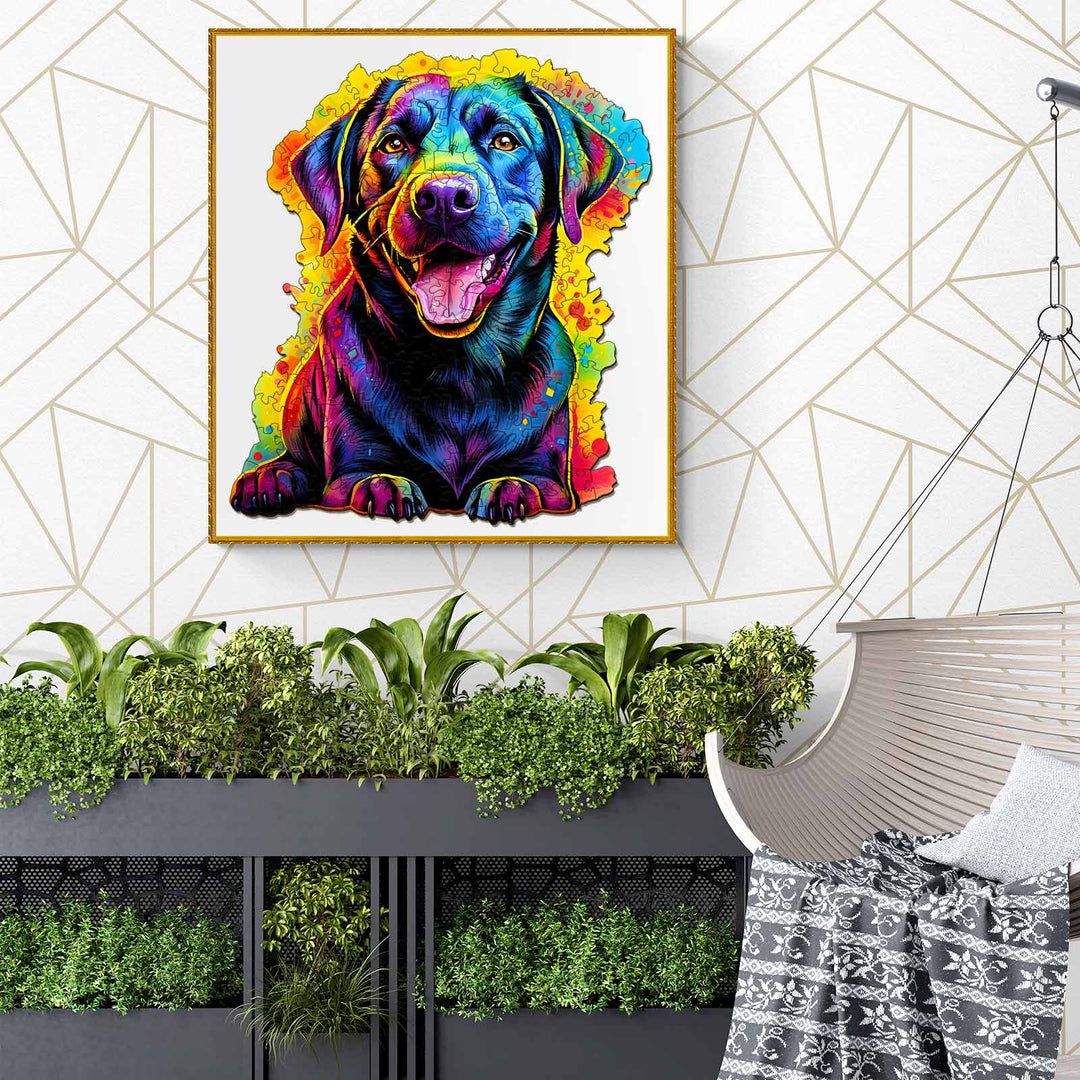 Black Labrador Wooden Jigsaw Puzzle