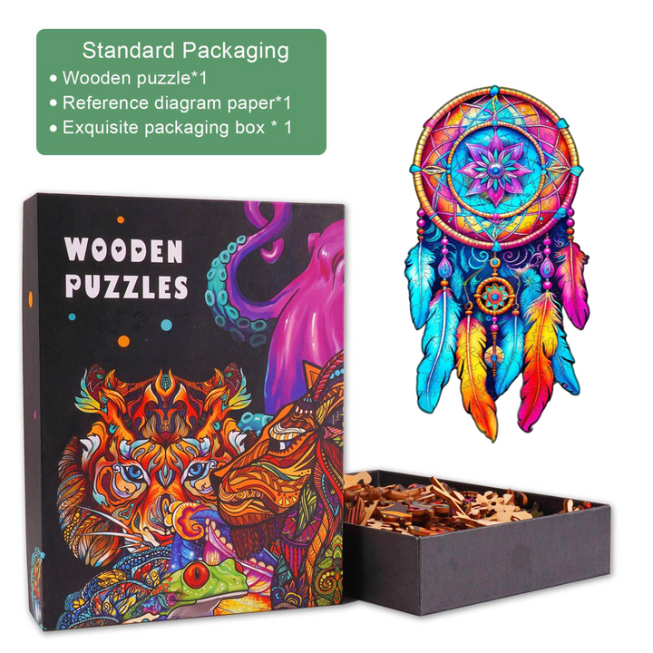 Mandala Dream Catcher Wooden Jigsaw Puzzle
