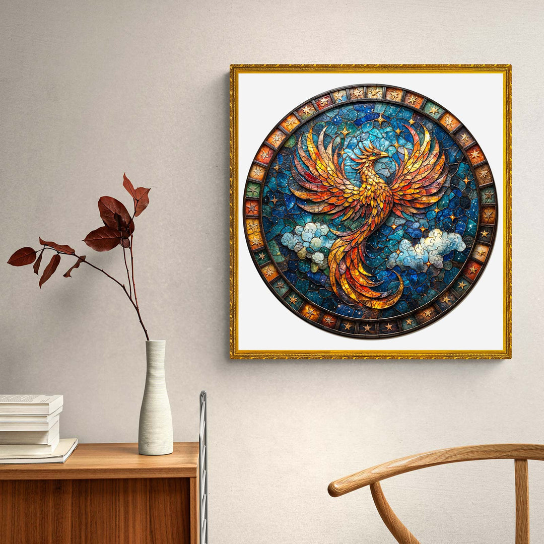 Starry Sky Phoenix Wooden Jigsaw Puzzle - Woodbests