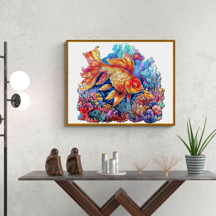 Puzzle en bois magnifique poisson rouge