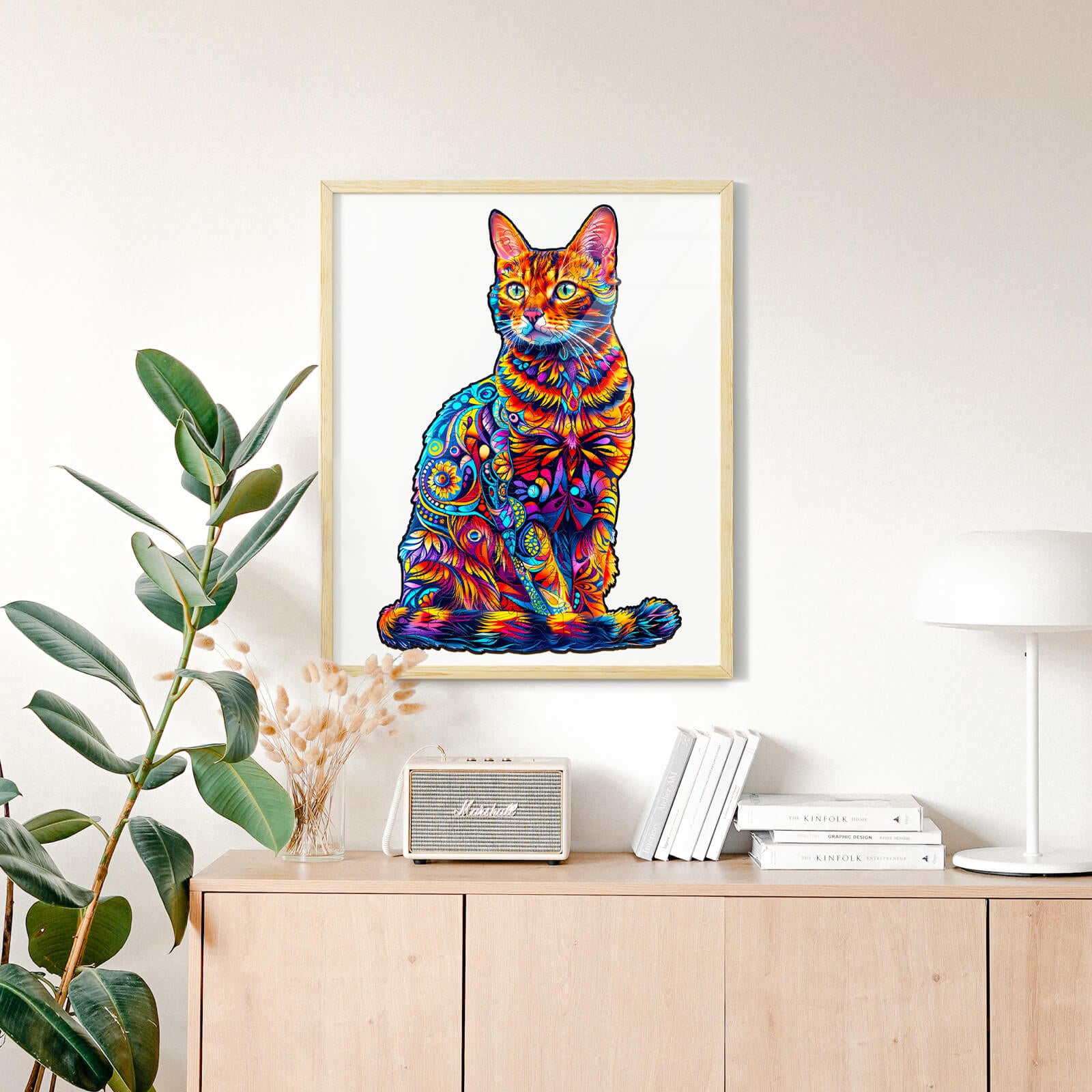 Jigsaw Puzzle Frame | Natural Solid Oak Wood Photo Frame – Woodbests