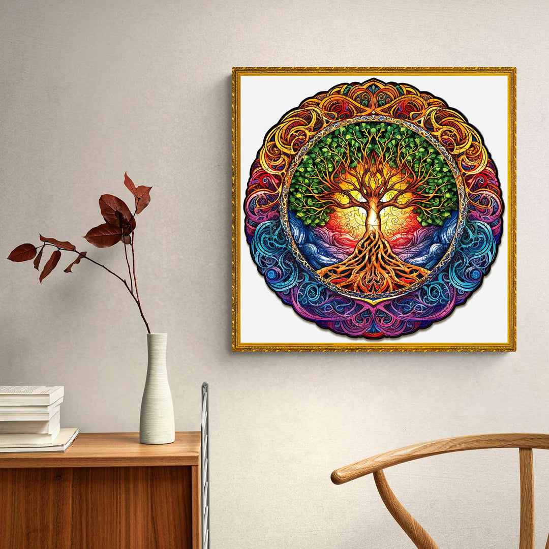 Mandala Tree of Life-1 Wooden Jigsaw Puzzle