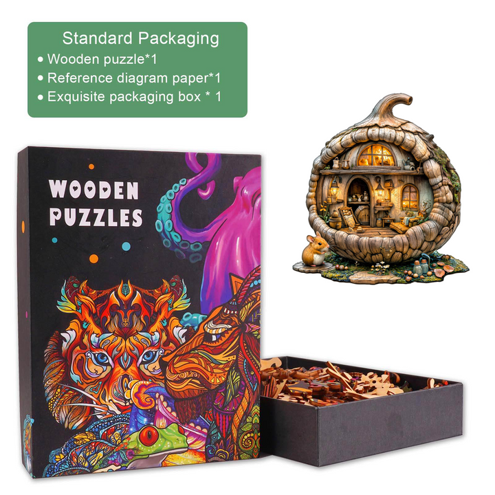 Acorn mouse Wooden Jigsaw Puzzle
