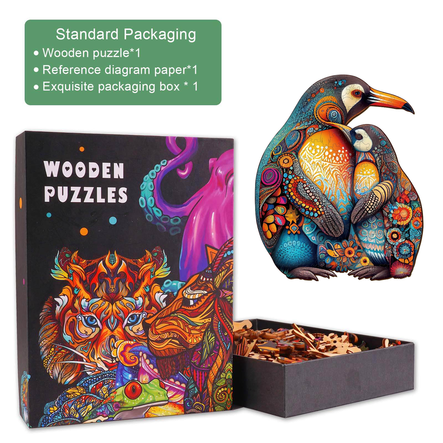 Penguin Family Wooden Jigsaw Puzzle