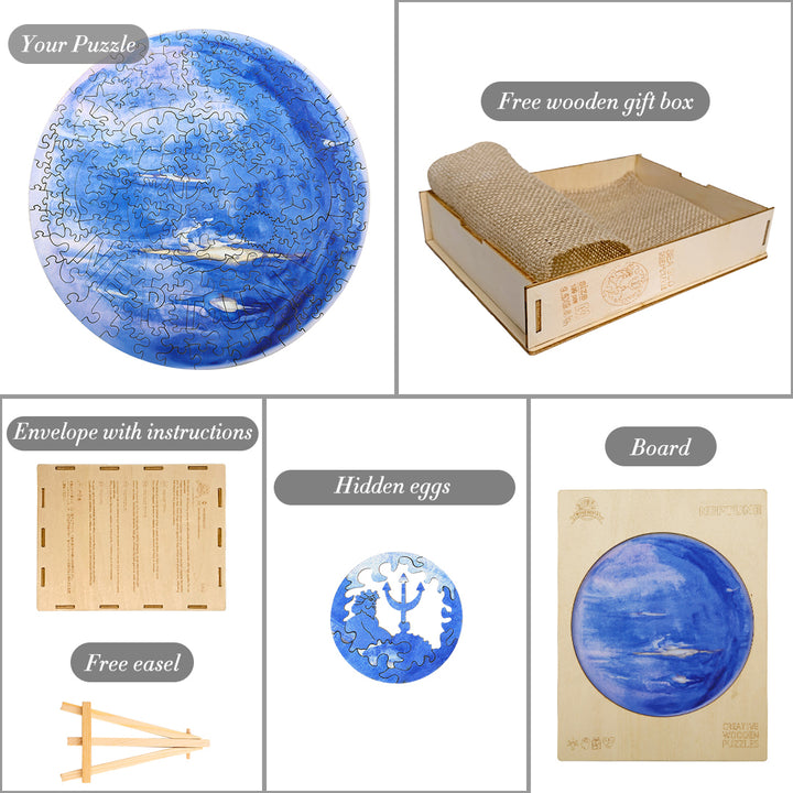 Weltraumplanet Holzpuzzle