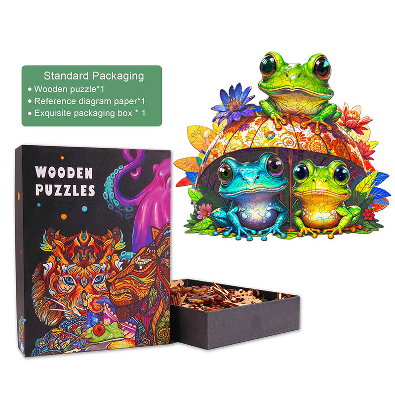 Frog Brothers Wooden Jigsaw Puzzle