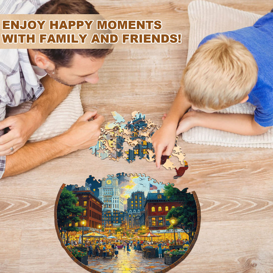 Bonston Market Wooden Jigsaw Puzzle
