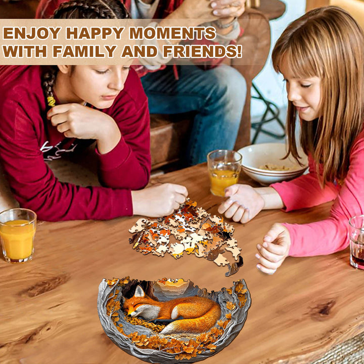 3D fox Wooden Jigsaw Puzzle