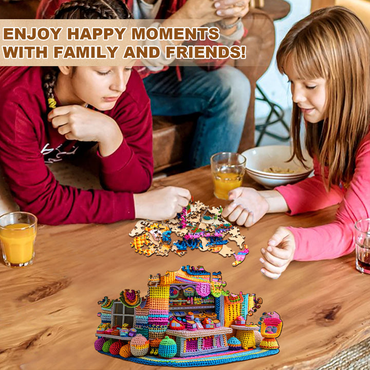 Knitting Shop Wooden Jigsaw Puzzle