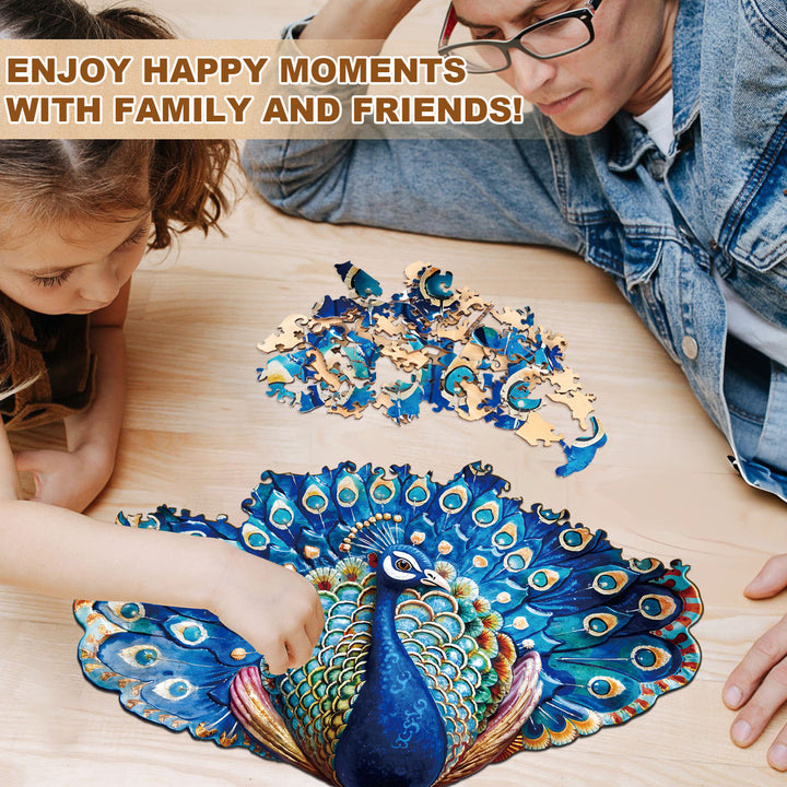 Peacock Fantasy Wooden Jigsaw Puzzle