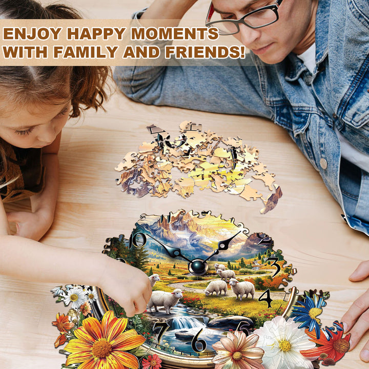 Prairie Clock Wooden Jigsaw Puzzle