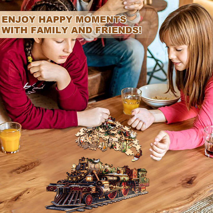 Christmas Mechanical Train-1 Wooden Jigsaw Puzzle