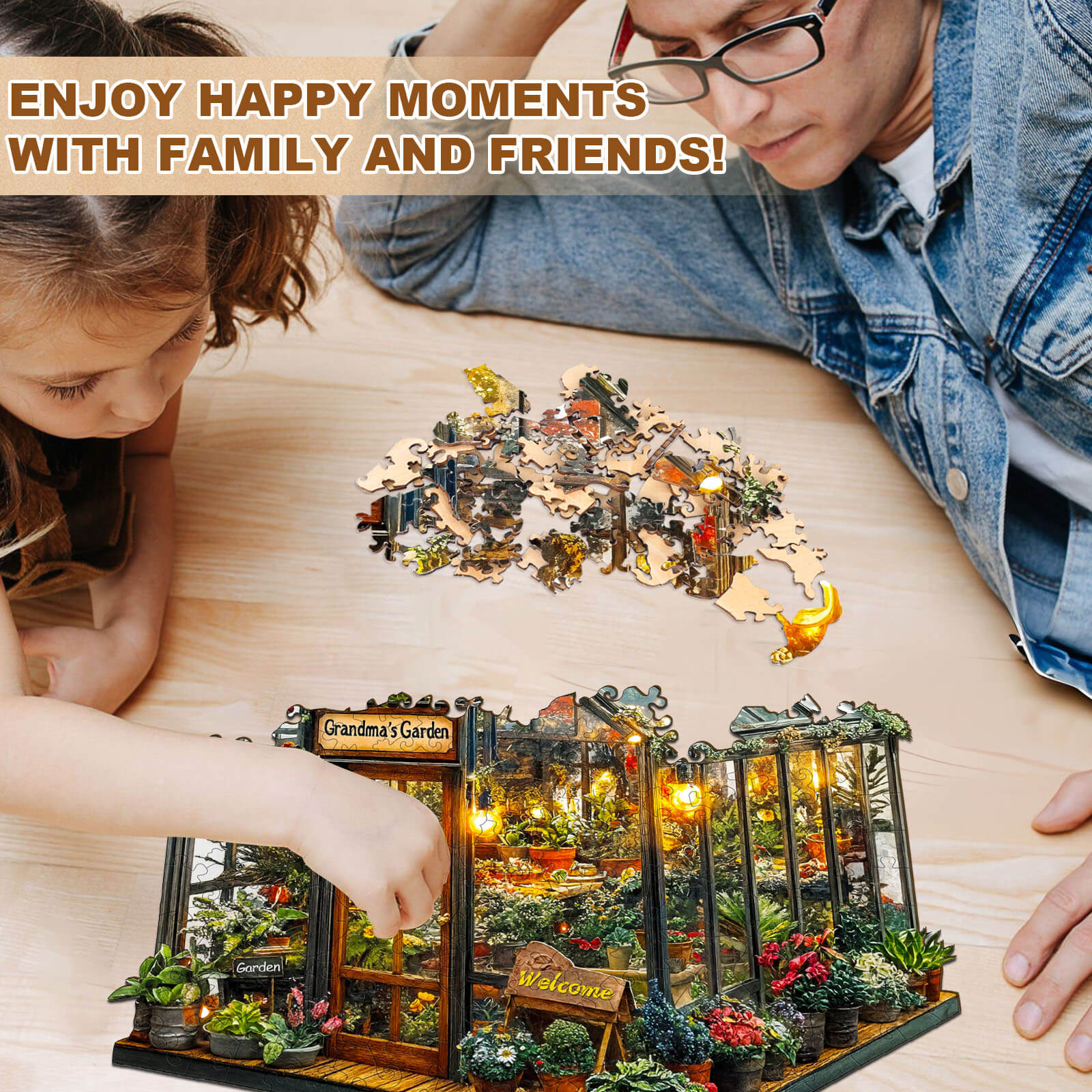 Grandma's Garden Wooden Jigsaw Puzzle