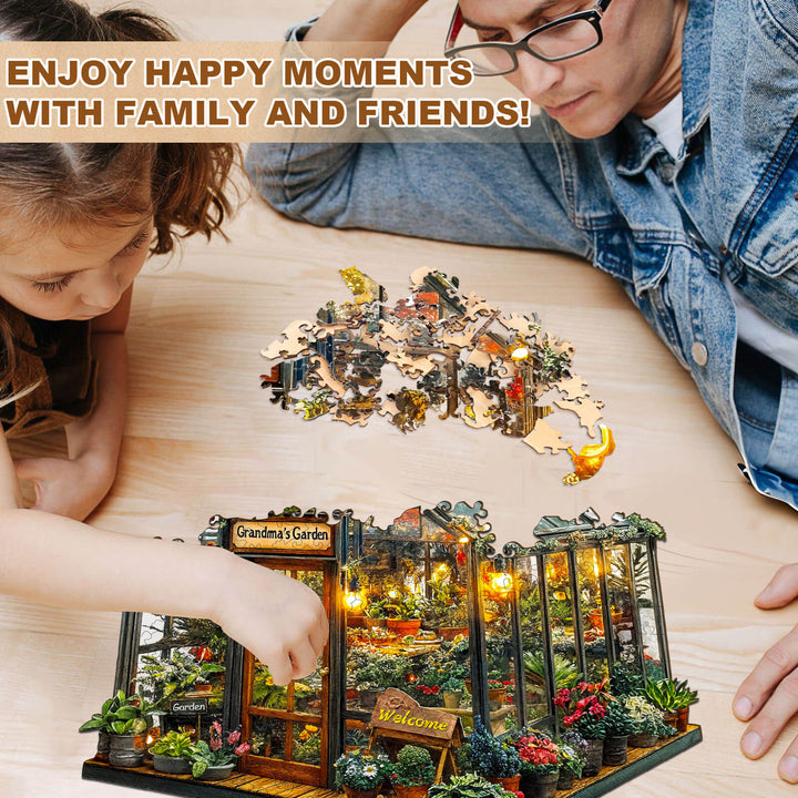 Puzzle en bois Jardin de grand-mère