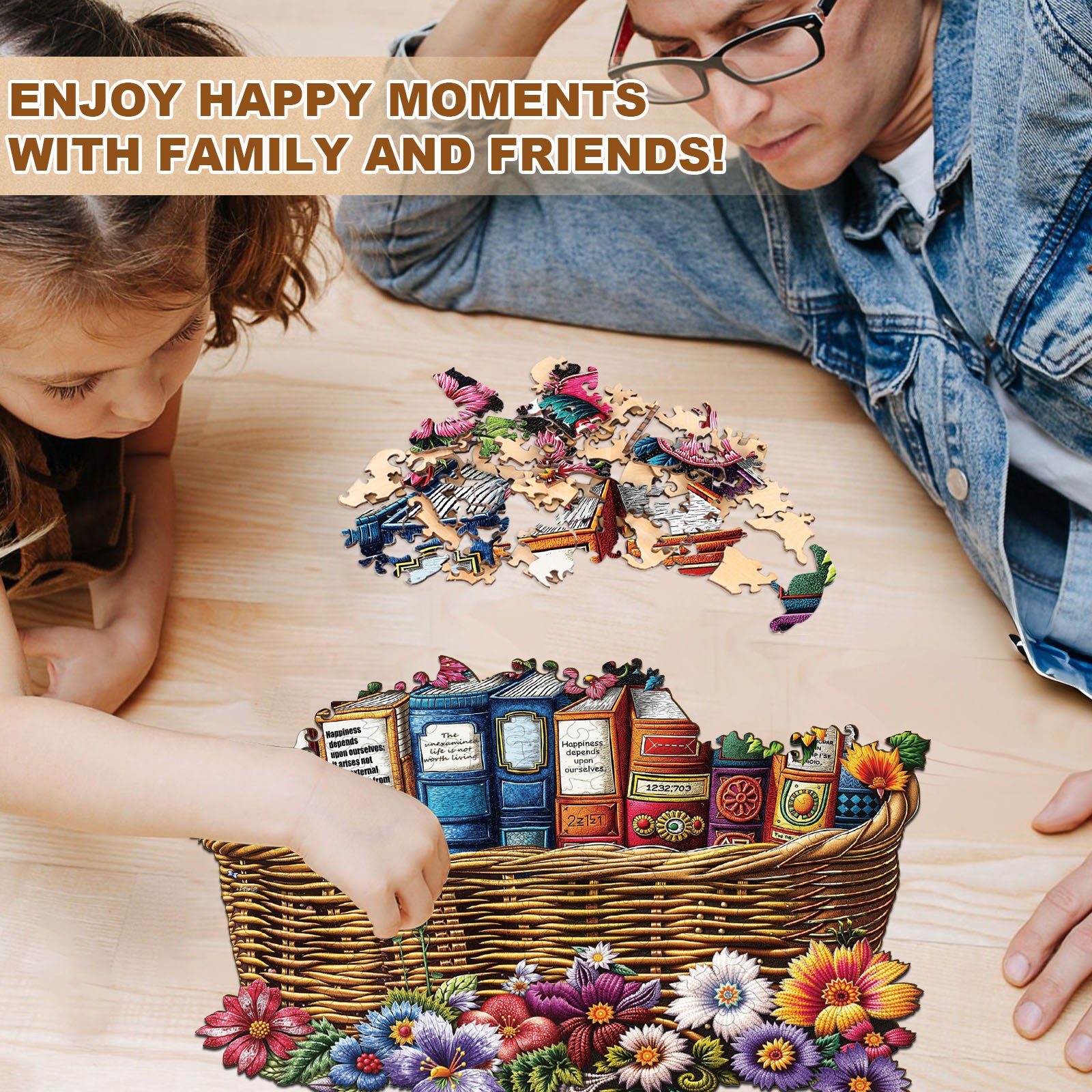 Basket of Knowledge Wooden Jigsaw Puzzle