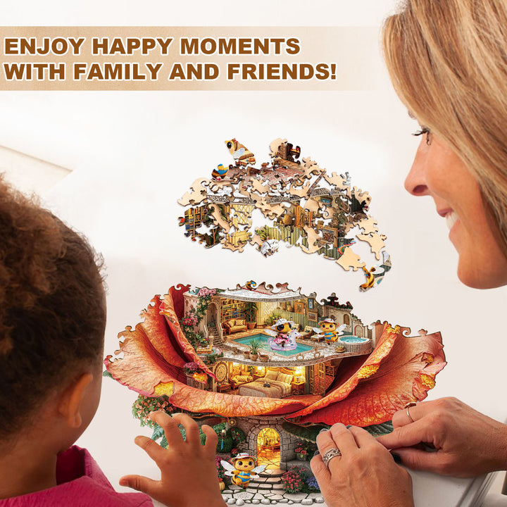 Rose Hostel Wooden Jigsaw Puzzle