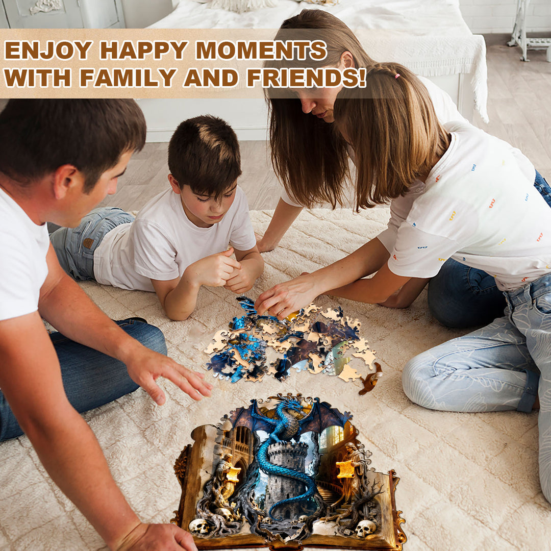 Tower Dragon Story Wooden Jigsaw Puzzle