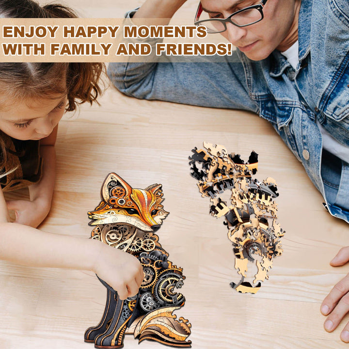 3D Gear fox Wooden Jigsaw Puzzle