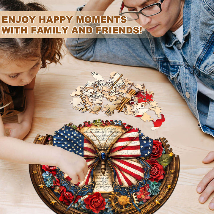 Freedom Wings Wooden Jigsaw Puzzle