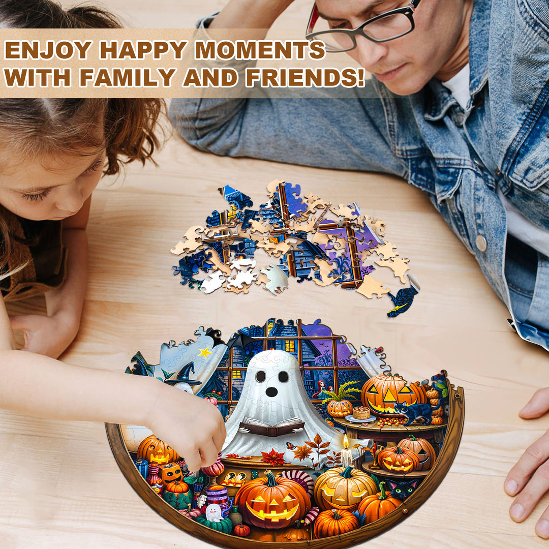 halloween party Wooden Jigsaw Puzzle