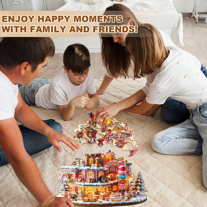 Candy Workshop Wooden Jigsaw Puzzle