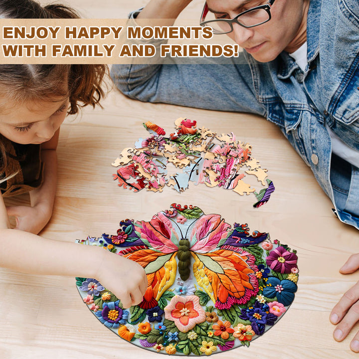 Woven Butterfly Wooden Jigsaw Puzzle