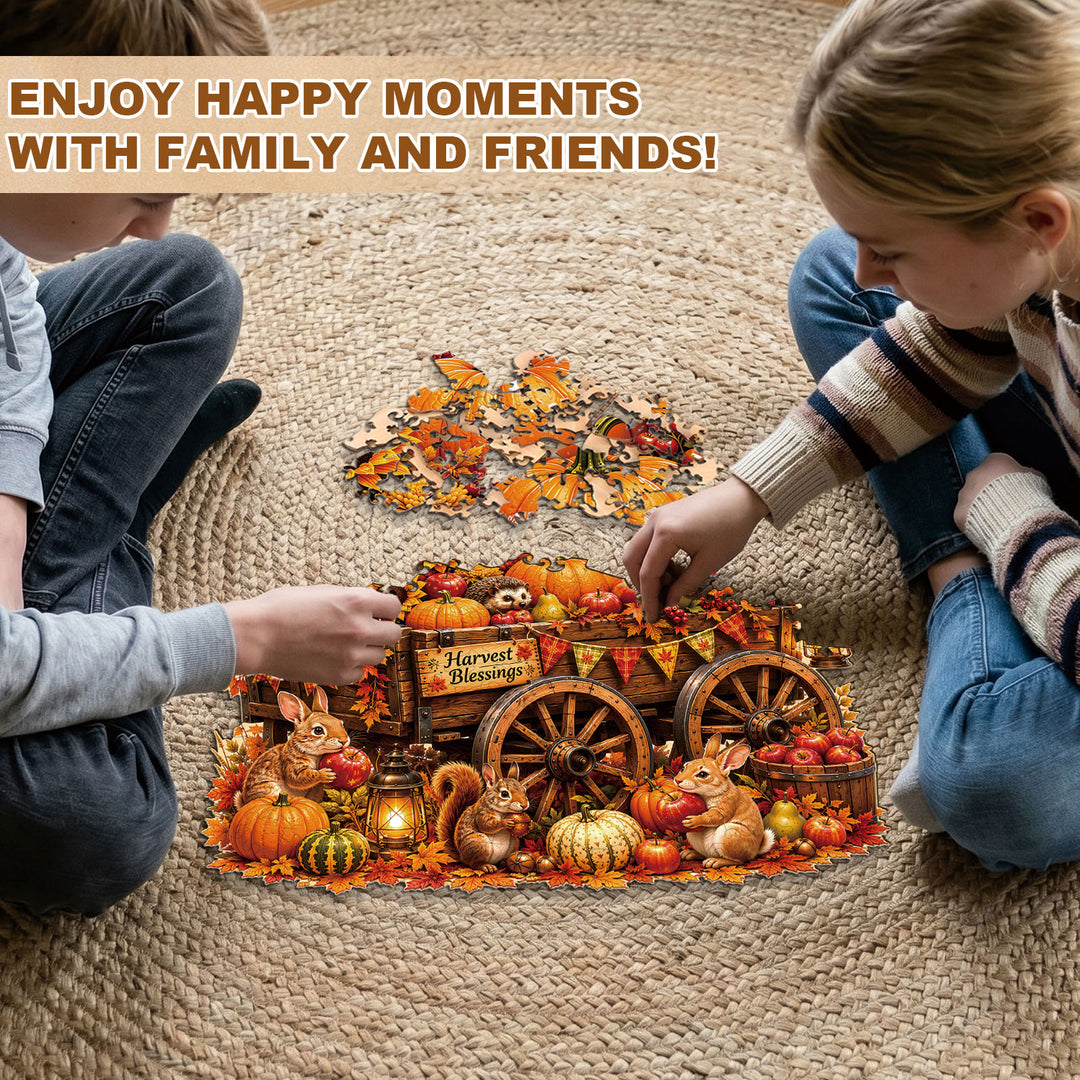 Harvest Wagon Wooden Jigsaw Puzzle