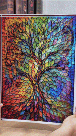 L’arbre de vie est des chats - Puzzle lenticulaire morphing