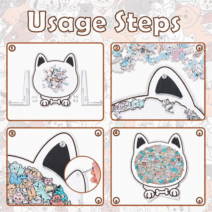 Acrylic Jigsaw Puzzle Suncatcher - Puppy Party