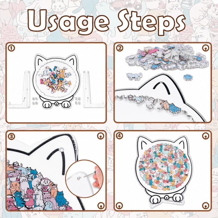 Acrylic Jigsaw Puzzle Suncatcher - Kitten Party