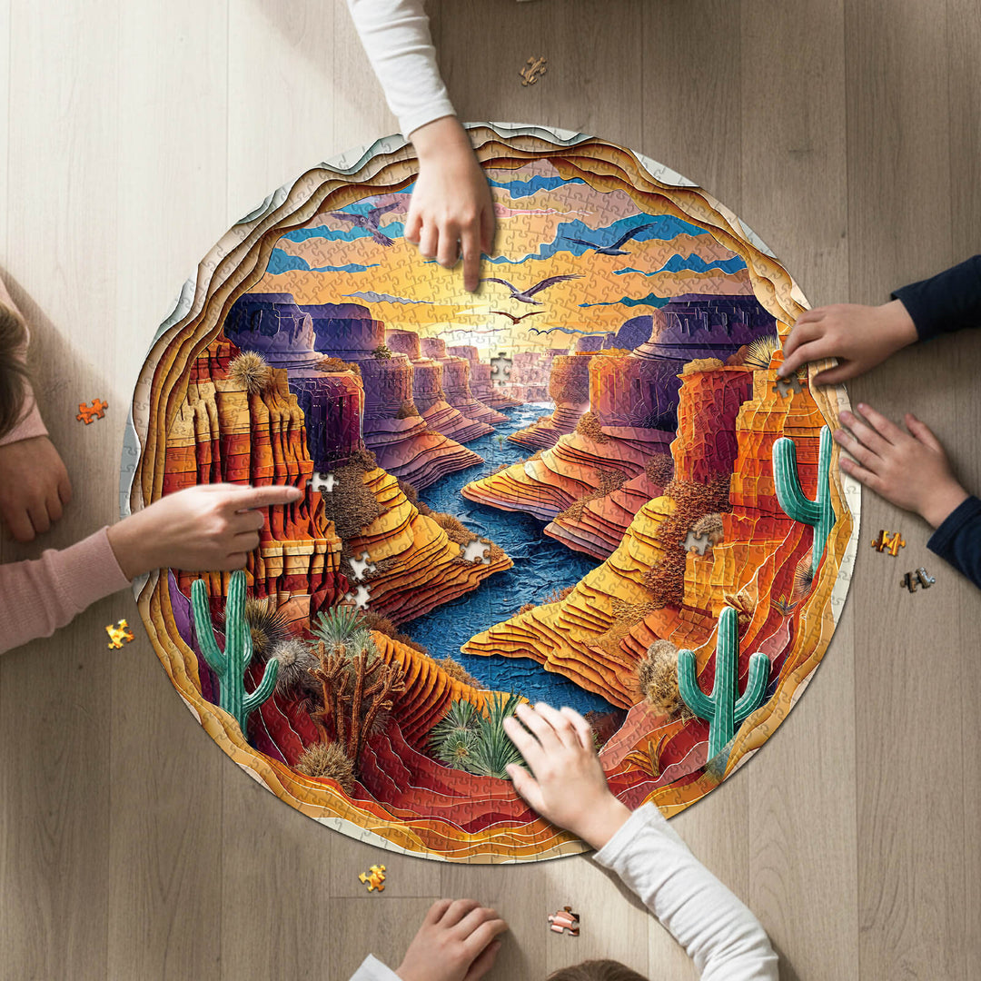 Canyon Sunset Layers 1000 Piece Puzzle