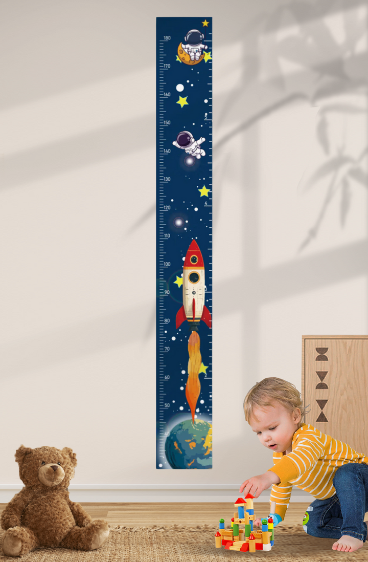 Space Adventure Rocket Growth Chart Wall Decal
