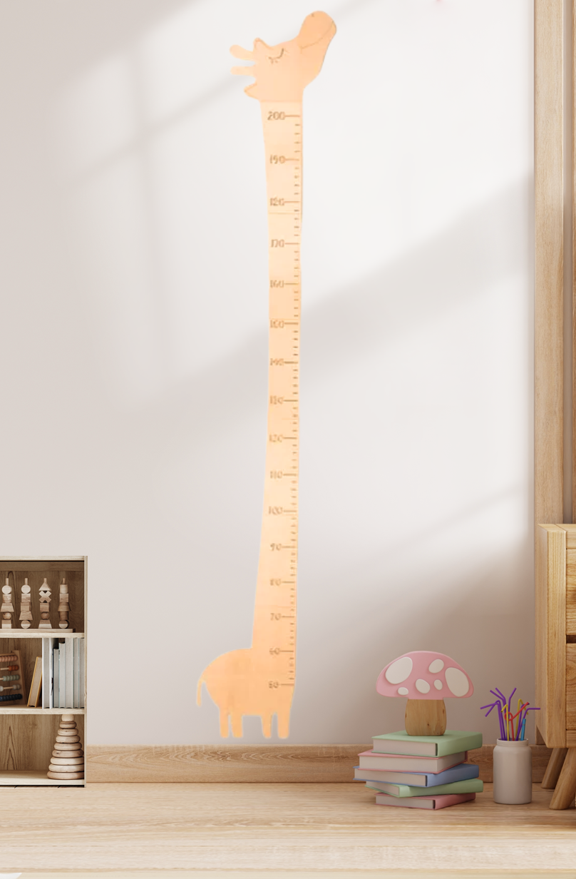 Personalisierter Holz-Giraffe Wachstumsmesser