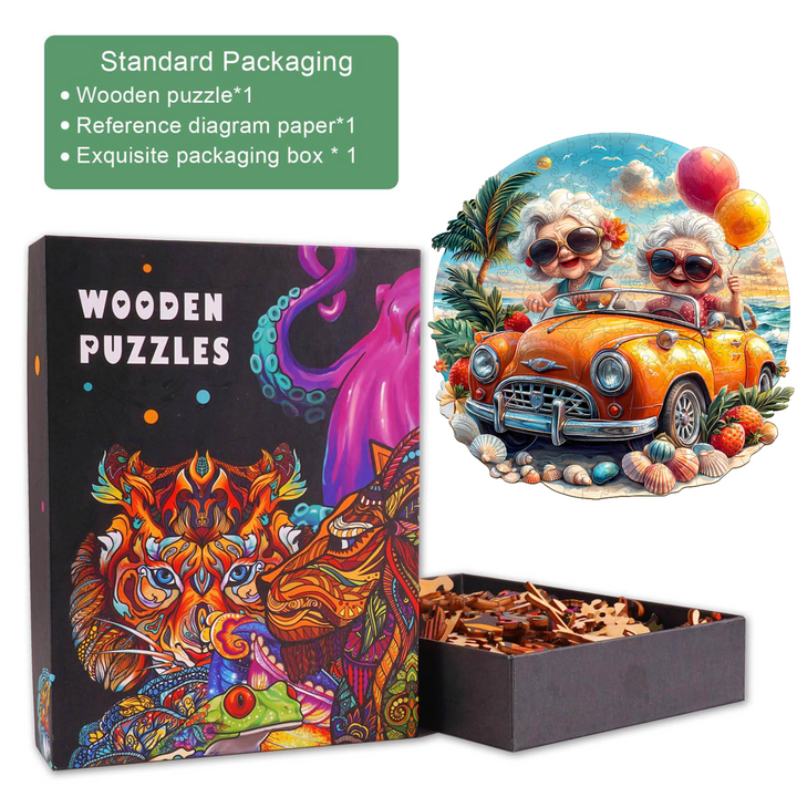 Happy grandma Wooden Jigsaw Puzzle