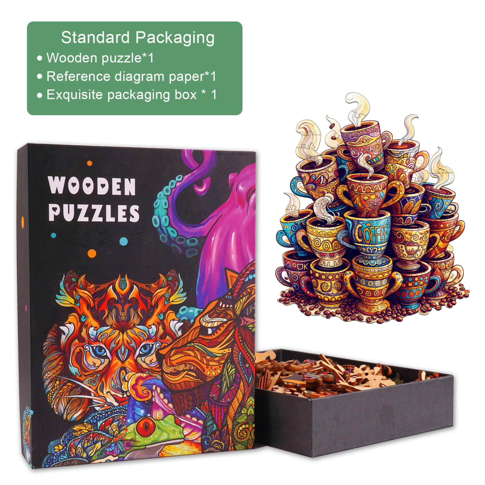 Coffee Dreams  Wooden Jigsaw Puzzle