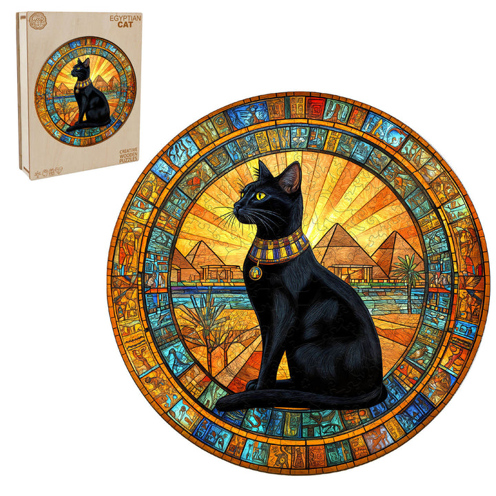 Egyptian Cat Wooden Jigsaw Puzzle