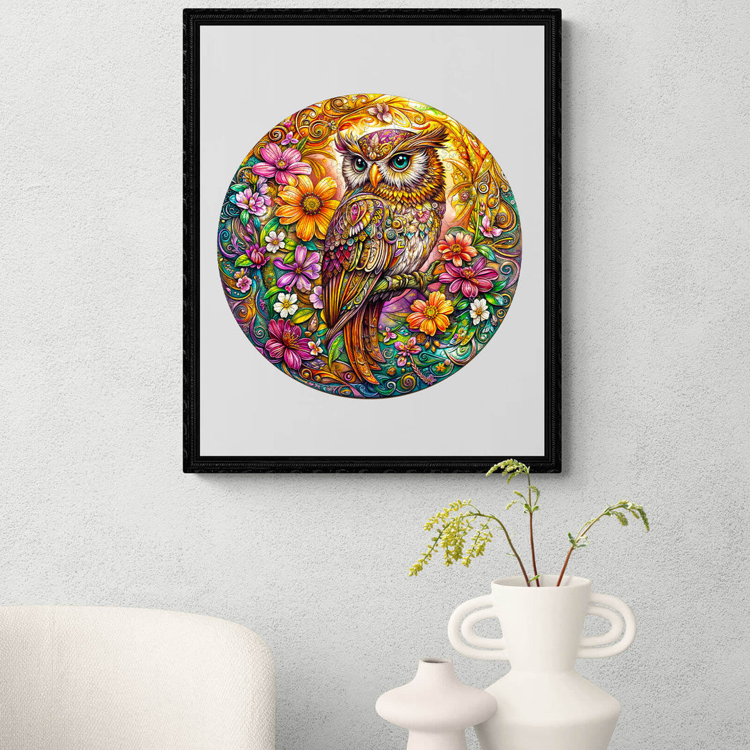 Color Owl Wooden Jigsaw Puzzle