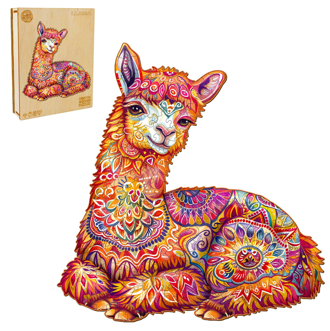 llama Wooden Jigsaw Puzzle-Woodbests