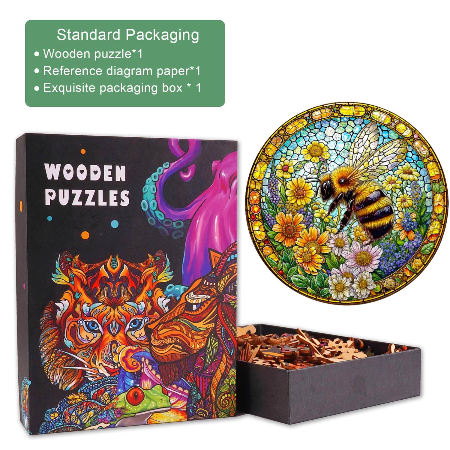 Puzzle en bois Abeille printemps