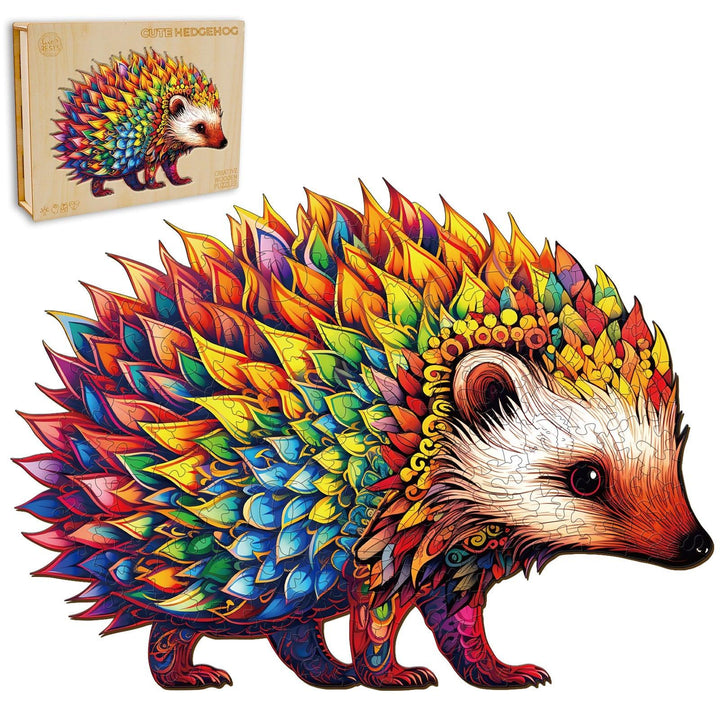 Cute Hedgehog Wooden Jigsaw Puzzle