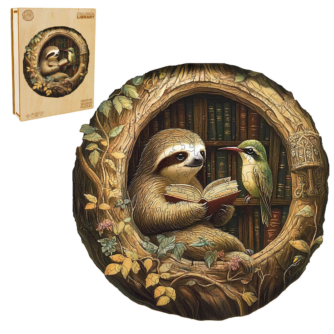 Zoological Library Wooden Jigsaw Puzzle