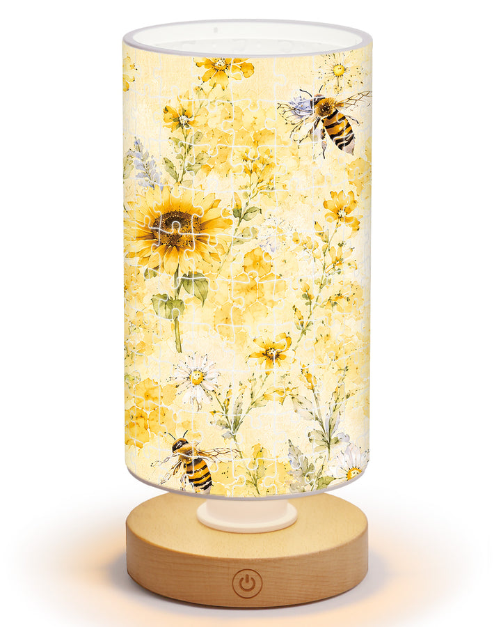 DIY Dimmable Acrylic Puzzle Lamp - Bees and Sunflowers