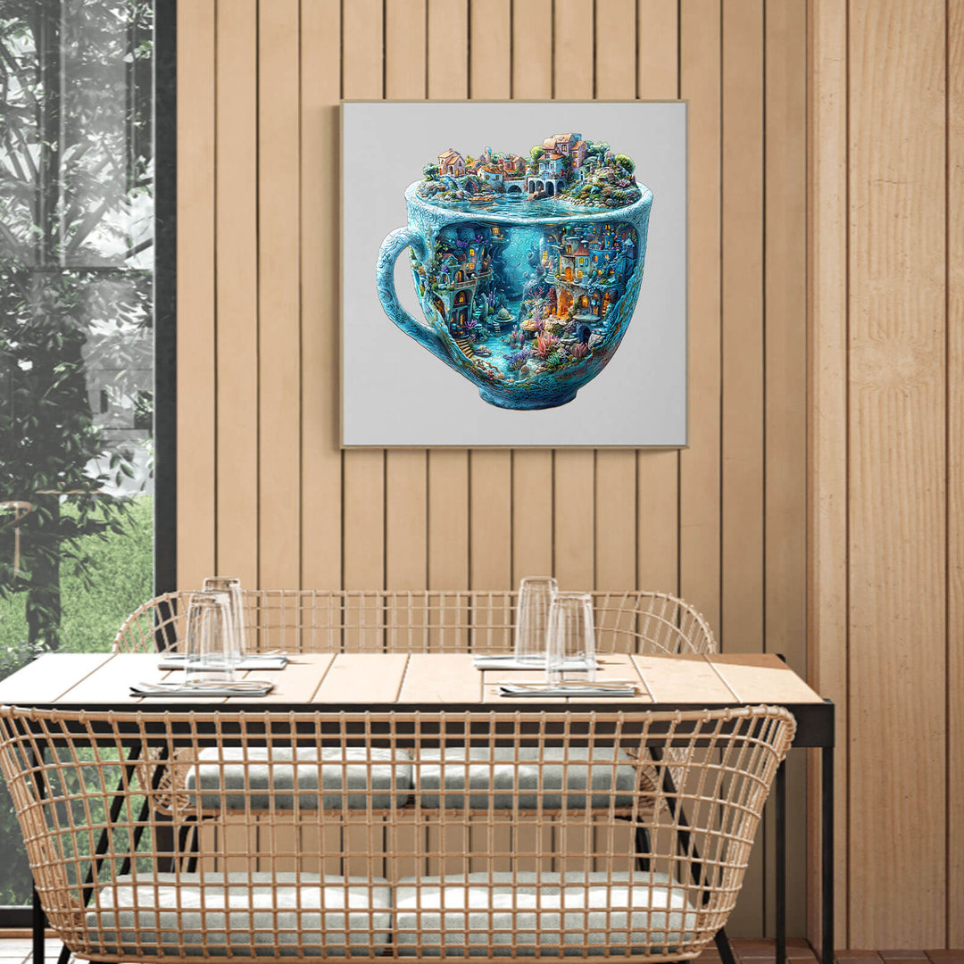 3D Ocean Mug Wooden Jigsaw Puzzle